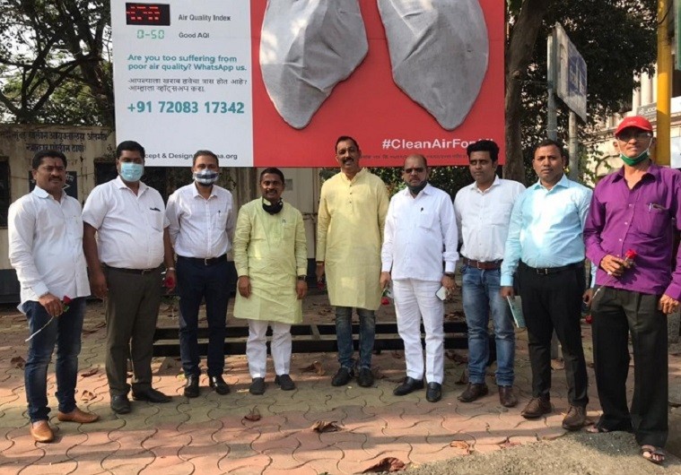 MLA Prashant Thakur visits “Billboard That Breathes” installation at Kharghar, calls for ownership by all stakeholders