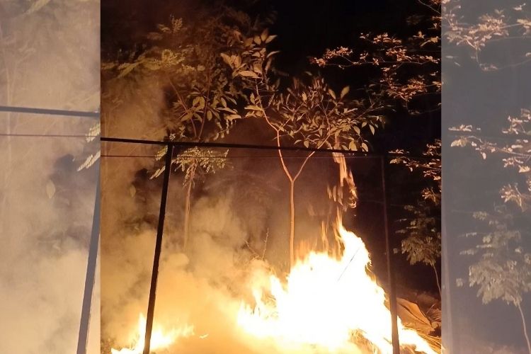 Deliberate fires continue to burn in Kharghar