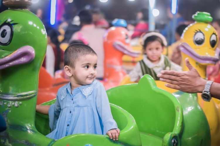 Children having fun at Kharghar Agri-Koli Mahotsav 2022