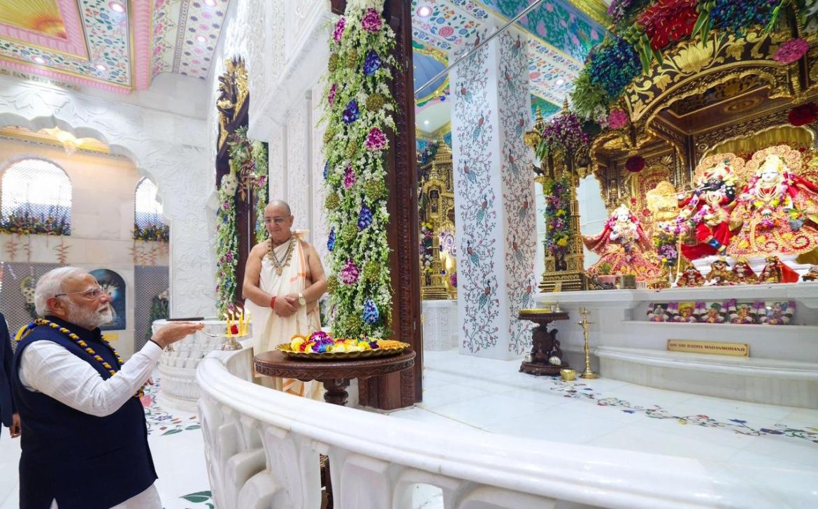 PM Modi Inaugurates ISKCON Temple in Kharghar: Asia's second largest